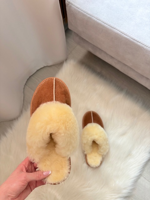 Kapcie damskie 100% skóra owcza premium - zdjęcie 3