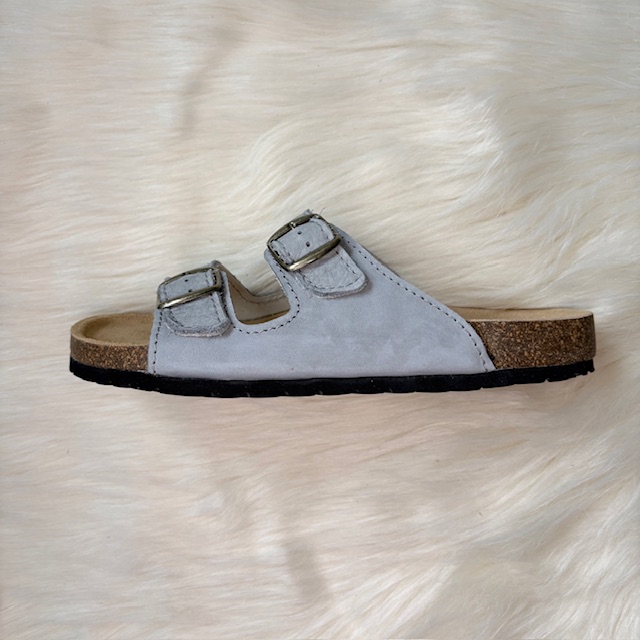 Niebieskie klapki z dwoma paskami