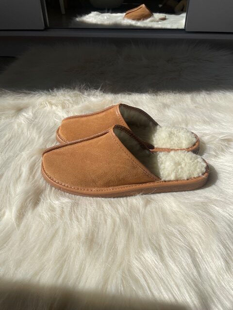 Kapcie męskie skórzane wełna - zdjęcie 3